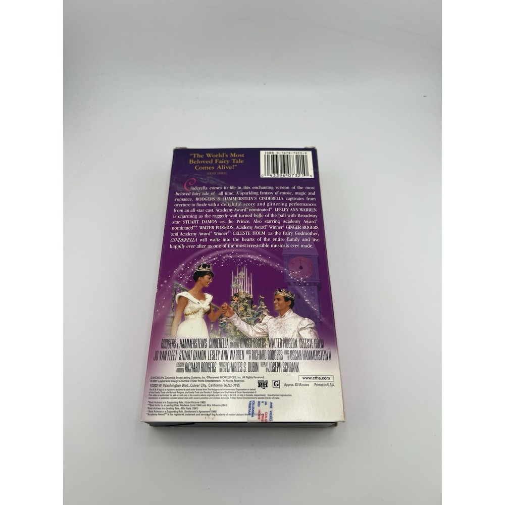 Rodgers And‎ Hammerstein's Cinderella VHS Tape 2002 Family Classic Fairy Tale - Picture 2 of 7